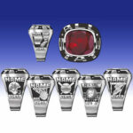 All-State Ring - school stone color on top of ring