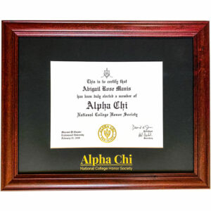 Alpha Chi Certificate Frame & Matte