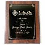 Alpha Chi Engraved Plaque